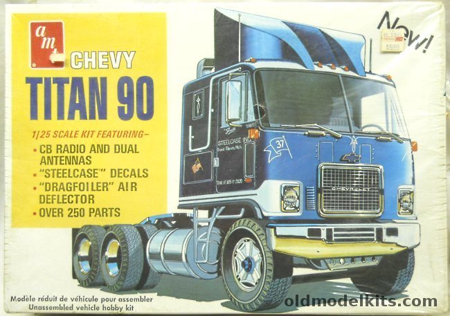 AMT 1/25 Chevy Titan 90 Semi Tractor Truck, T529 plastic model kit